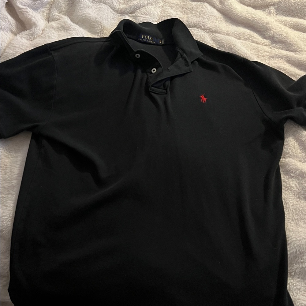 Ralph Lauren Blue Polo Shirt with Subtle Detailing